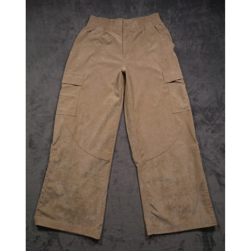 Nike Air Jordan Pants Womens Size Medium Brown Corduroy‎ Chicago Cargo Pockets